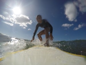 GoPro hard board surfing